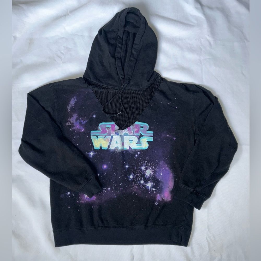 Star Wars "Pink Stardust" mesh front hoodie celestial galaxy juniors size large